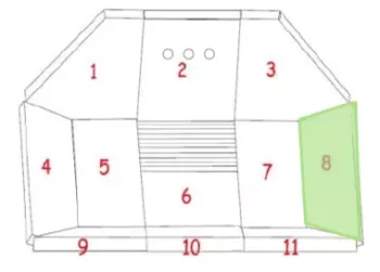 BRIQUE REFRACTAIRE N°8 AERA PIECES DETACHEES